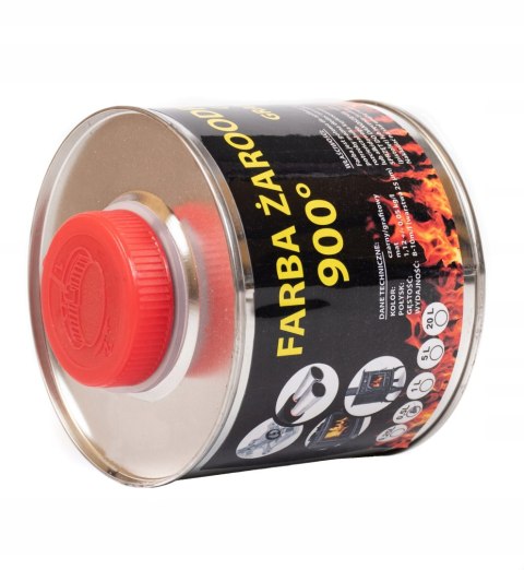Lakier farba żaroodporna do kominka/pieca czarna 0.25L Barpimo Coatings S.A