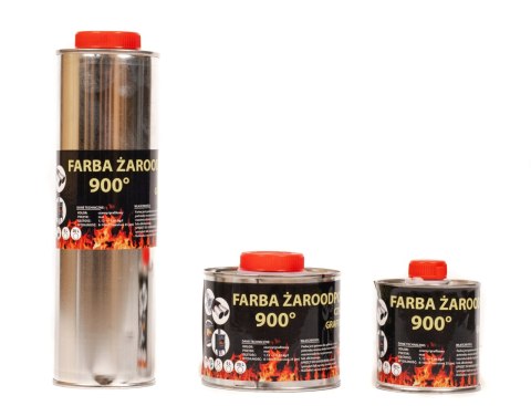 Lakier farba żaroodporna do kominka/pieca czarna 0.5L Barpimo Coatings S.A