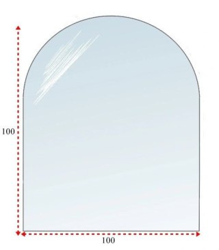 Podstawa szklana hartowana - szyba pod Piec lub Kominek 100x100 cm Krak-Trans