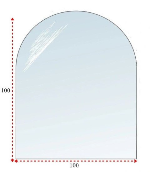 Podstawa szklana hartowana - szyba pod Piec lub Kominek 100x100 cm Krak-Trans