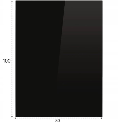 Podstawa szklana hartowana - szyba pod Piec lub Kominek 100x80 cm CZARNA Krak-Trans