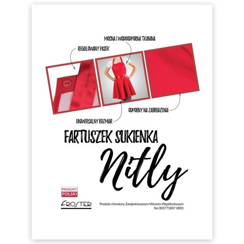 Nitly Red Fartuszek Sukienka dla niej WALENTYNKI