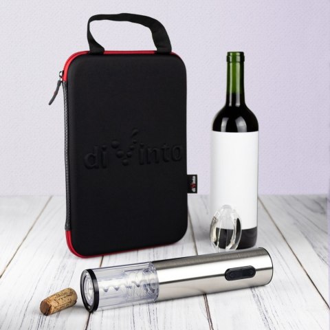 Elektryczny korkociąg Silver Twister Deluxe - otwieracz do wina w etui