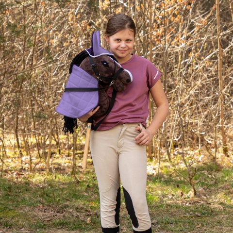 Derka dwustronna i nauszniki Skippi dla Hobby Horse - fioletowy