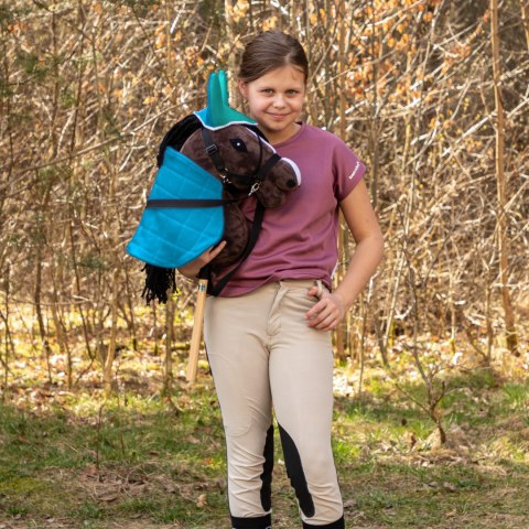 Derka dwustronna i nauszniki Skippi dla Hobby Horse - niebieska i miętowa