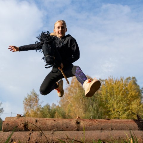 Hobby Horse A3 Skippi duży czarny, szary kantar, wodze, mufka