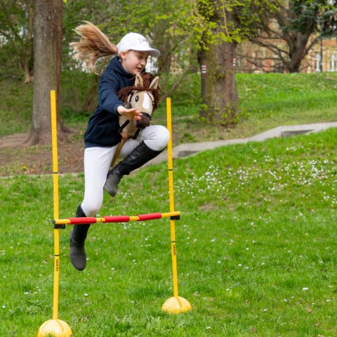 Konik na kiju z kantarem - Hobby Horse Skippi - Karmel - A3 - prezent