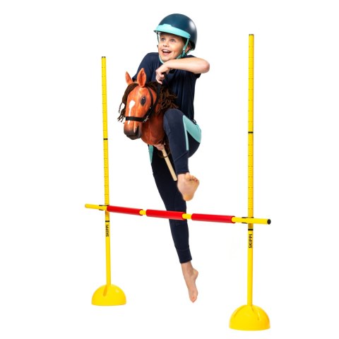 Zestaw Skippi - Hobby Horse Bursztyn i przeszkoda do skakania 135 cm