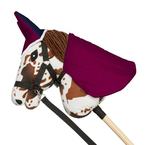 Zestaw Skippi - Hobby Horse Gniado - srokaty - Derka fuksja i granat