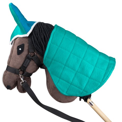 Zestaw Skippi - Hobby Horse Gniady - Derka i nauszniki - mięta i niebieski