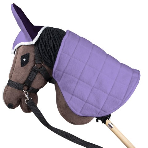 Zestaw Skippi - Hobby Horse Gniady - Derka i nauszniki - wrzos i śliwka