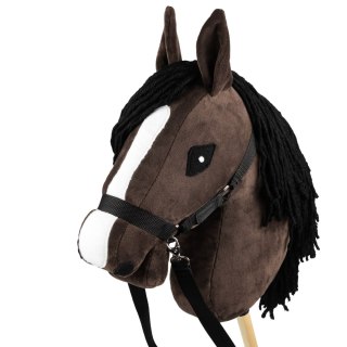 Zestaw Skippi - Hobby Horse Gniady - Derka szary i brąz - Kantar j-zielony