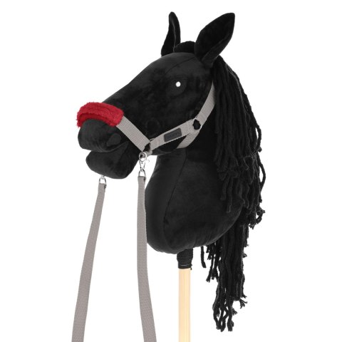 Zestaw Skippi - Hobby Horse czarny i dodatkowy kantar - szary