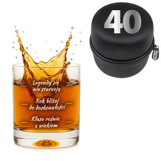 Urodzinowa szklanka do whisky - prezent na czterdziestkę